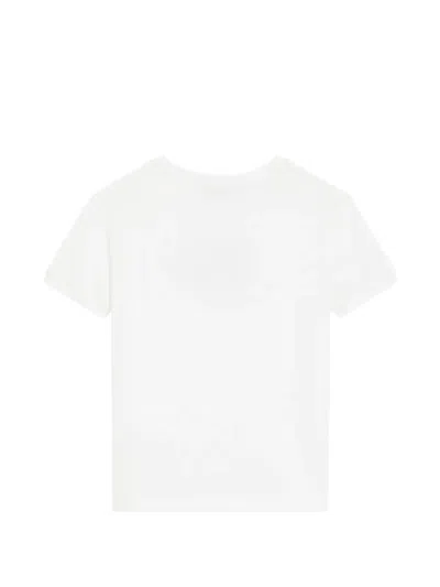 Dolce & Gabbana Jersey T-shirt With Sequin Logo Embroidery In White