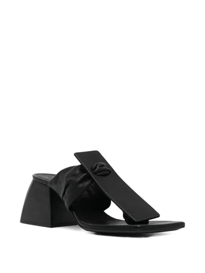Uma Wang Knotted Square-toe Sandals In Multi