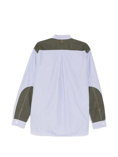 Junya Watanabe Striped Panelled Shirt In Multi