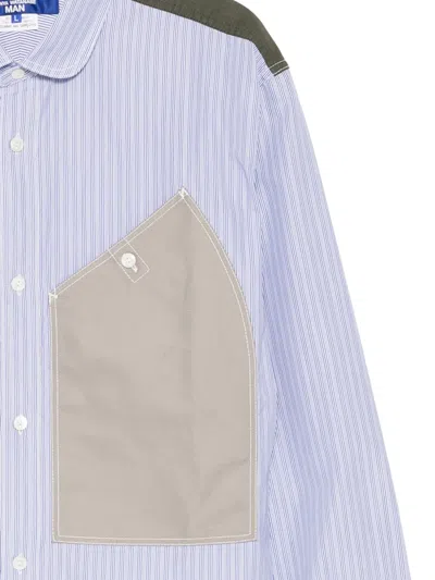 Junya Watanabe Striped Panelled Shirt In Multi