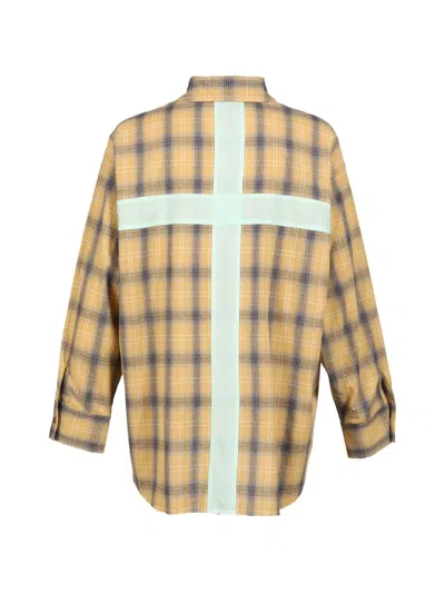 Jun/nakayama Check-pattern Raw-edge Shirt In Multi