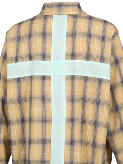 Jun/nakayama Check-pattern Raw-edge Shirt In Multi
