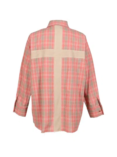 Jun/nakayama Check-pattern Raw-cut Shirt In Multi
