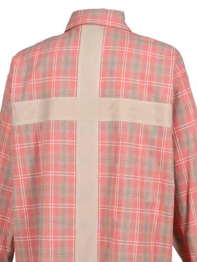 Jun/nakayama Check-pattern Raw-cut Shirt In Multi