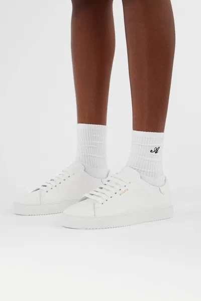 Axel Arigato Clean 90 White Sneakers With Printed Logo In Leather Woman