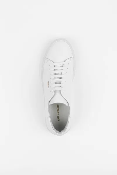 Axel Arigato Clean 90 White Sneakers With Printed Logo In Leather Woman