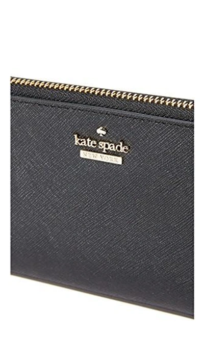 Shop Kate Spade Cameron Street Lacey Zip Around Wallet In Black