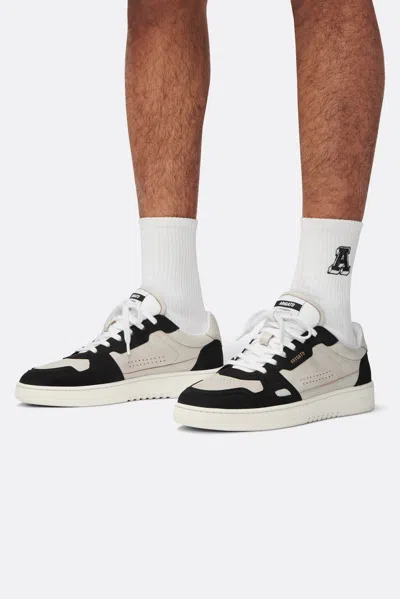 Axel Arigato Dice Lo Black And Beige Two-tone Sneakers In Calf Leather Man In Multi