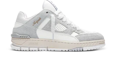 Axel Arigato Low Top Sneakers Perforated Detailing Textured Panels Rubber Sole In Silver