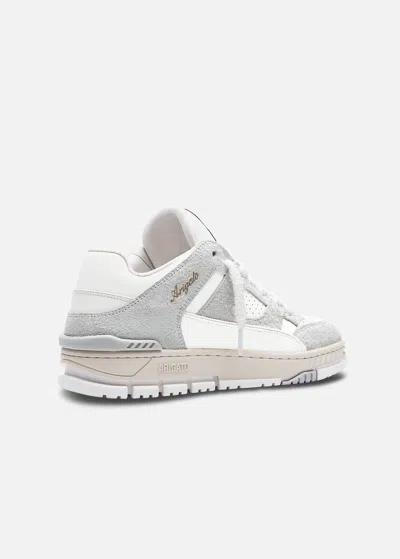 Axel Arigato Low Top Sneakers Perforated Detailing Textured Panels Rubber Sole In Silver