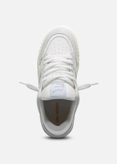 Axel Arigato Low Top Sneakers Perforated Detailing Textured Panels Rubber Sole In Silver