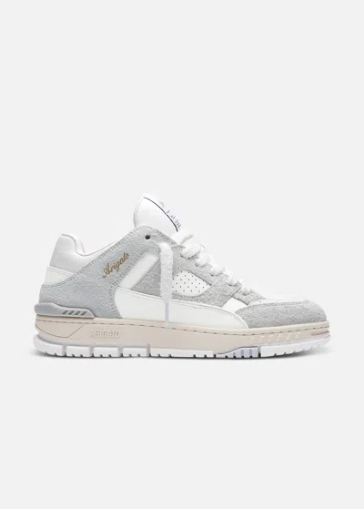 Axel Arigato Low Top Sneakers Perforated Detailing Textured Panels Rubber Sole In Silver