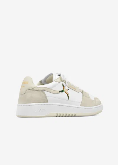 Axel Arigato Dice Lo Embroidered Leather Sneakers In White