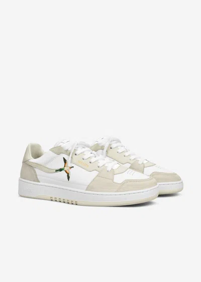 Axel Arigato Dice Lo Embroidered Leather Sneakers In White
