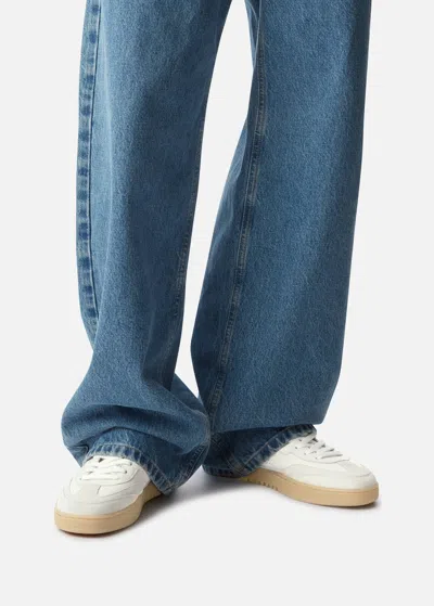Axel Arigato Dice T-toe White Low Top Sneakers With Logo Patch On The Tongue And Logo Lettering On The Rear In Le