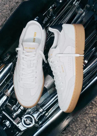Axel Arigato Dice T-toe White Low Top Sneakers With Logo Patch On The Tongue And Logo Lettering On The Rear In Le