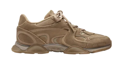Axel Arigato Eris Beige Low Top Sneakers With Logo Patch On The Tongue In Leather And Fabric Woman In Brown