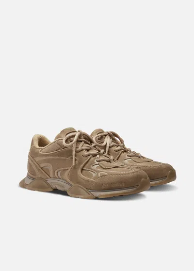Axel Arigato Eris Beige Low Top Sneakers With Logo Patch On The Tongue In Leather And Fabric Woman In Brown