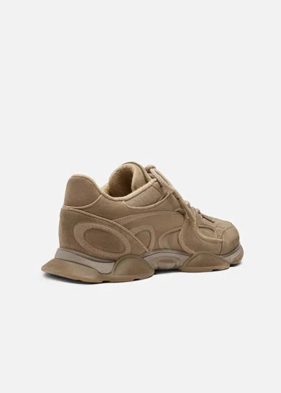 Axel Arigato Eris Beige Low Top Sneakers With Logo Patch On The Tongue In Leather And Fabric Woman In Brown