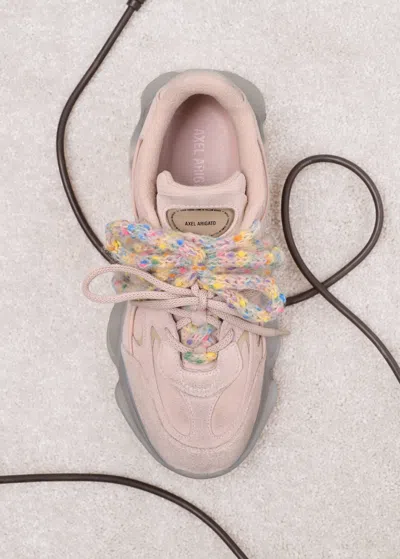 Axel Arigato Suede Panelled Lace-up Sneakers In Pink