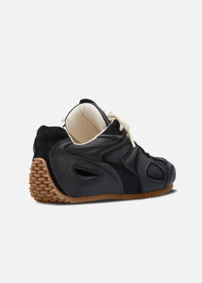 Axel Arigato Slow Runner Black Sneaker With Insert Design And Grooved Sole In Leather And Suede Woman
