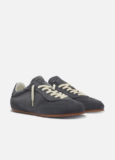Axel Arigato Daze Runner Grey Sneaker With Logo On The Tongue And Grooved Sole In Suede Man In Gray
