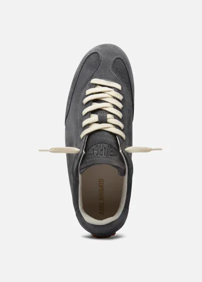 Axel Arigato Daze Runner Grey Sneaker With Logo On The Tongue And Grooved Sole In Suede Man In Gray