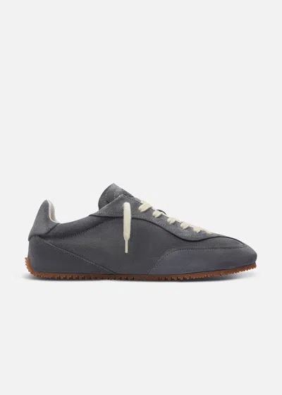 Axel Arigato Daze Runner Grey Sneaker With Logo On The Tongue And Grooved Sole In Suede Man In Gray