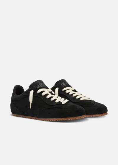 Axel Arigato Suede Low-profile Sneakers With Textured Sole In Black
