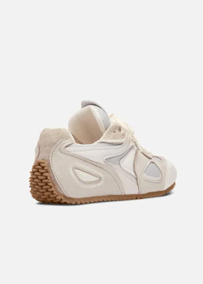 Axel Arigato Slow Runner White And Beige Sneaker With Mesh Inserts And Grooved Sole In Leather And Fabric Woman