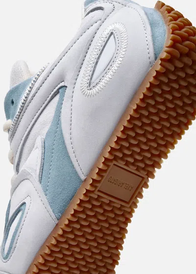 Axel Arigato Slow Runner Perforated Suede Sneakers In White