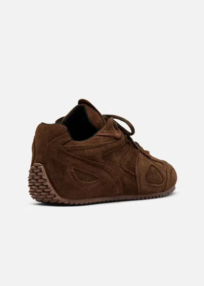 Axel Arigato Slow Runner Layered Suede Sneakers In Brown