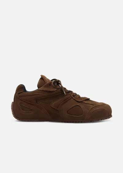 Axel Arigato Slow Runner Layered Suede Sneakers In Brown