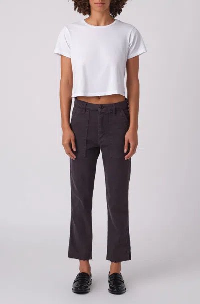 Amo Denim Easy Army Trouser In Washed Black
