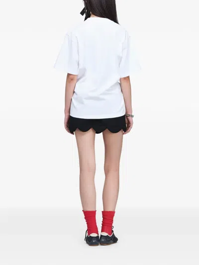 Marc Jacobs White Pop J Marc Logo Drape Seam T-shirt In White