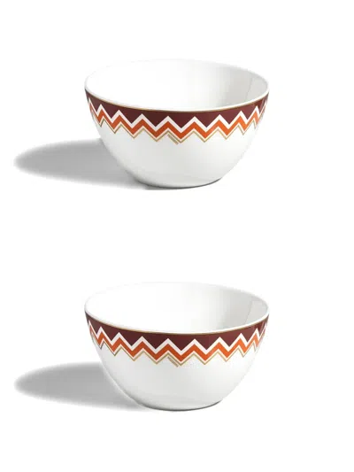 Missoni Soup Or Cereal Bowls Iconic Set Of 2 In Multi