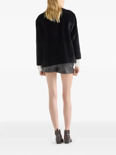 Prada Single-breasted Caban Jacket In Black