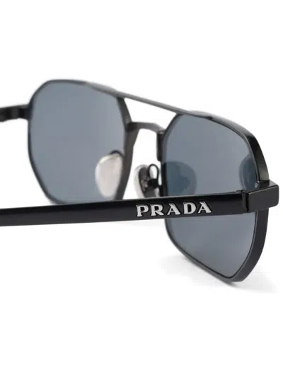 Prada Black Pr D53s Sunglasses In Black