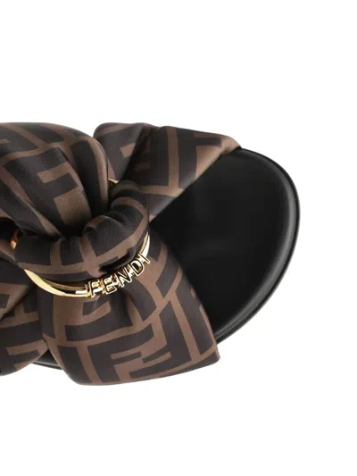 Fendi D-ring Slides In Brown