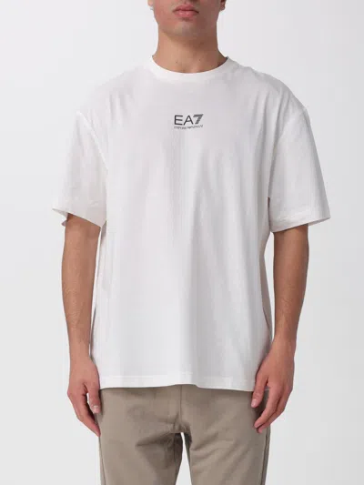 Ea7 Crew Neck T-shirt In White