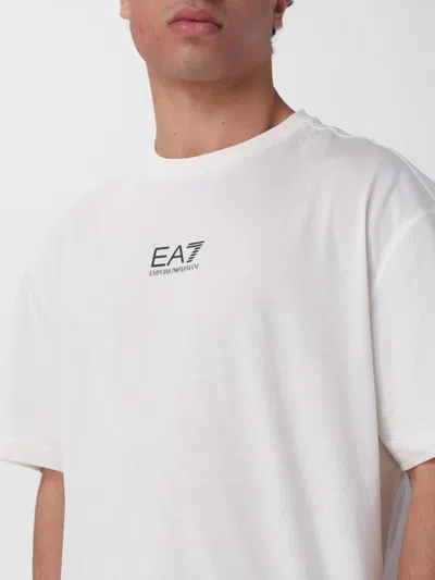 Ea7 Crew Neck T-shirt In White