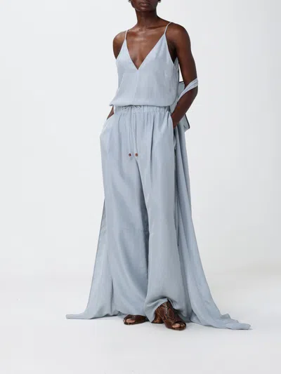 Alysi Silk Top In Blue