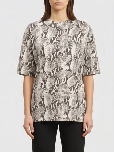 Anine Bing Womens Washed Python Avi Python-print Cotton T-shirt In Multi