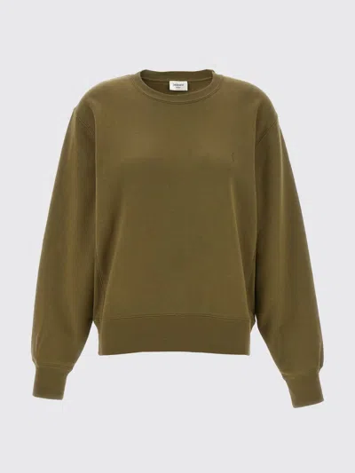 Saint Laurent 'cassandre' Sweatshirt In Green