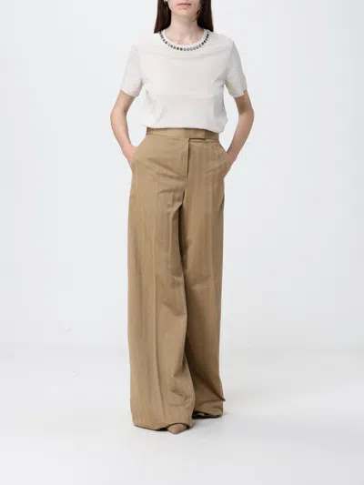 Max Mara Trousers In Gold