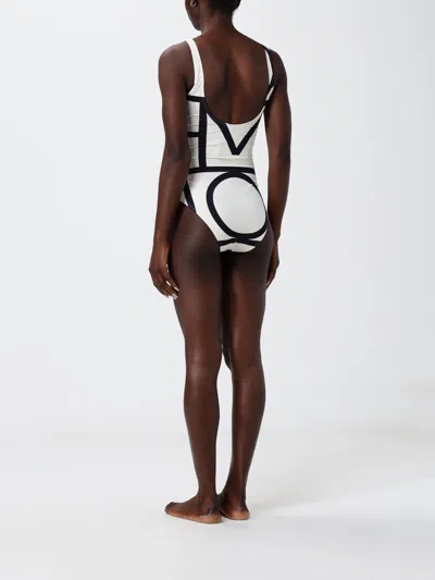 Totême One-piece Swimsuit With Monogram Print In White