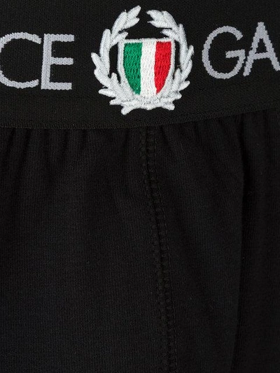Shop Dolce & Gabbana Logo Print Boxers In Black