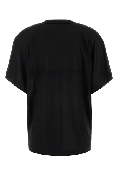 Carven Black Silk Oversize T-shirt In Black