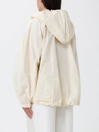 Meimeij Oversized Polyester Bomber Jacket In White