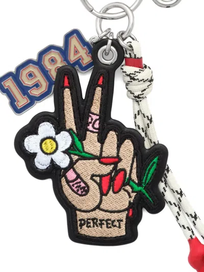 Marc Jacobs The Cluster Peace Sign Bag Charm In Multi